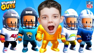 COMPLETEI MEU TIME NFL 🏆 NO STUMBLE GUYS NOVAS SKINS - Piero Start Games