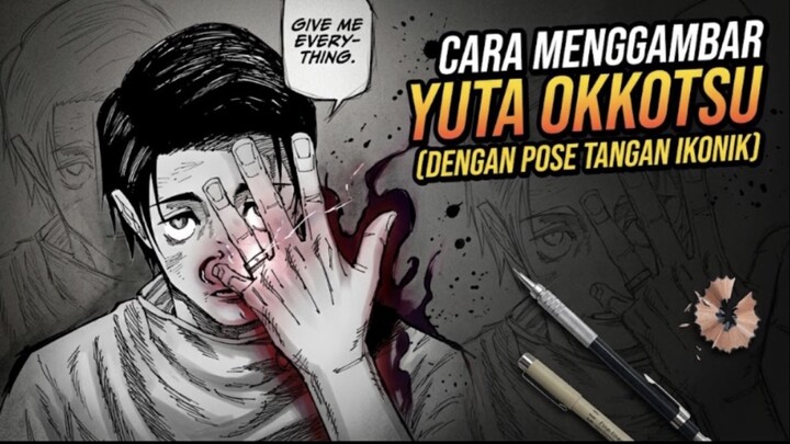 Menggambar yuta okkotsu jujutsu kaisen