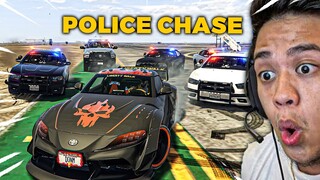 Animated SUPRA vs 5 POLICE CARS - HIGH SPEED CHASE | GTA 5