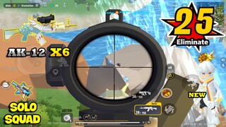 NEW BEST AK-12 6X SCOPE NO RECOILD  | SOLO VS SQUAD | SOUTH SAUSAGE MAN