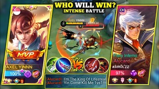 YINNN VS TOP GLOBAL ALUCARD TRASHTALKER | KING OF DAMAGE VS KING OF LIFESTEAL | WHO WILL WIN? | MLBB