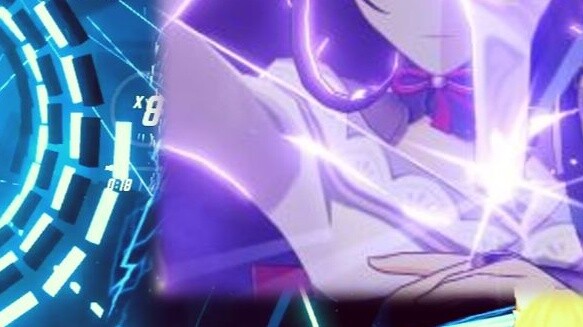 When Genshin Impact Inazuma battle song becomes a VR audio game chart...It is really exciting! [Rhyt