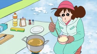 [Crayon Shin-chan] Bữa tối tempura chiên và cá nướng vào mùa đông! Câu cá cùng cả nhà thật ấm cúng.