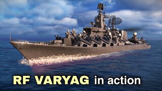 Modern Warships: Russian flagship RF VARYAG in action.