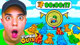 99 JUGADORES vs RECORDS en los MAPAS de STUMBLE GUYS! 😱