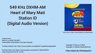 549 KHz DXHM-AM Heart of Mary Mati Station ID (Digital Clear Audio Version)