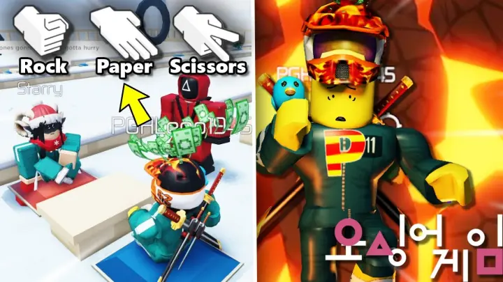 ROBLOX SQUID GAME MINIGAMES!! why is it rock, paper, scissors??
