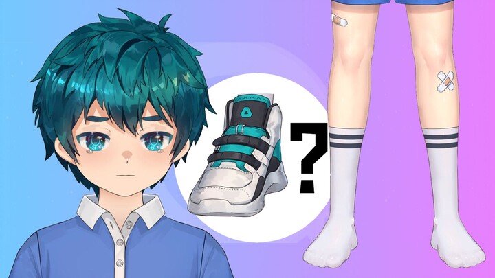 Senior, please give me back my shoes! →❤️Little boy in white socks and school uniform⚡