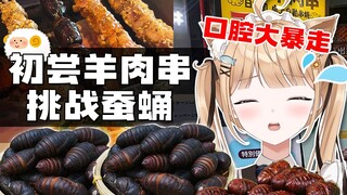สาวแมวญี่ปุ่นชิมเนื้อแกะเสียบไม้ครั้งแรก! ท้าดวลดักแด้ไหม 🔥 กัดคำเดียวปากแทบแตก ⚡ [บล็อกญี่ปุ่น อิเค