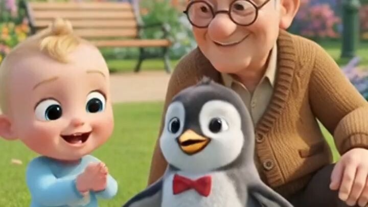 Little Penguin’s Surprise Dance! 🐧🎀😂
