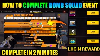 How To Complete Bomb Squad 5v5 New Event Free Fire | Free Fire New Event 😍