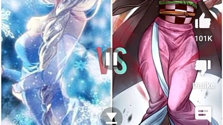 Elsa Vs nezuko by: edit.