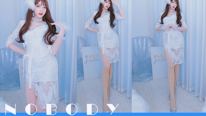 ♥Sisterly White Lace Cheongsam High Heels♥ NOBODY wonder girls Retro Girl Group Dance 【Xiaohua-sama】