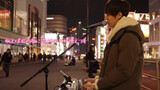 [Musik]Penyanyi jalanan yang menyanyikan <Kataomoi> di Jepang