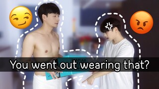 Going out with Just A Towel On to see how my Boyfriend Reacts! | Shirtless Prank [Gay Couple BL]