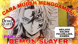 CARA YG SANGAT MUDAH MENGGAMBAR ANIME DEMON SLAYER part.2