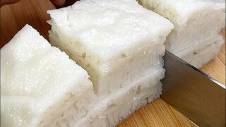 เพียงแค่มีส่วนผสมง่ายๆ 3 อย่าง ก็สามารถทำขนมเล่อเจียวที่ขึ้นชื่อของร้านน้ำชาในกวางตุ้งได้ นอกจากคนกว