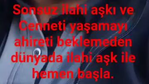 ALLAH VE CENNET DÜNYADA KAZANILIR...
