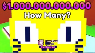 I Spent $1 TRILLION! Coins Trying to Hatch Huge Pixel Cat in Pet Simulator X