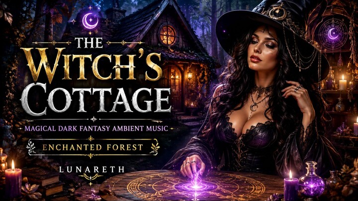 🌙 The Witch's Cottage — Magical Dark Fantasy Ambient Music | Enchanted Forest | LUNARETH