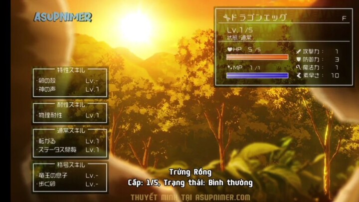 lúc đó tôi chuyển sinh thành trứng rồng ss1 tập 01 thuyết minh