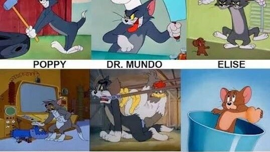 มีม LOL ที่น่าสนใจสุด ๆ จากอินเทอร์เน็ต: ลีกออฟเลเจนด์ส์ แต่เป็น Tom and Jerry