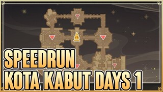 KOTA KABUT ALAM PASIR HARI KE 1 SPEEDRUN [UJI COBA RUANGAN] - GENSHIN IMPACT