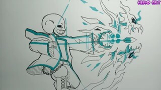 How To Draw Pray sans Undertale Au Cách vẽ Xans Dễ với 2 màu