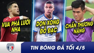 TIN BÓNG ĐÁ TỐI 4/5: Ronaldo tăng tốc đua Vua phá lưới? Mbappe đóng gói đồ đạc, chuẩn bị sang Real