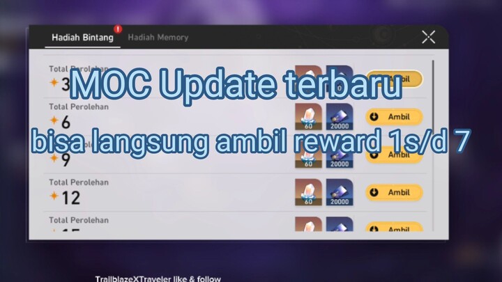 Honkai Star Rail Update MOC terbaru bisa langsung ambil semua reward jika ⭐3