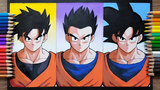 Goku Gohan & Daikon - Anime Drawing