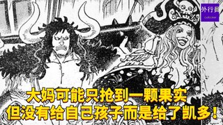 ربما لم تأخذ بيغ مام سوى فاكهة واحدة من فاكهة وادي الآلهة، لكنها لم تُعطها لطفلها بل لكايدو! #1893