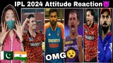 Pakistani Reaction on IPL 2024 Attitude Moments😈 | Indian Cricketers Attitude🔥 | Virat Kohli