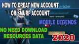 CREAT NEW SMURF ACCOUNT/NEW ACCOUNT NOT PARALLEL SPACE  |MOBILE LEGENSS