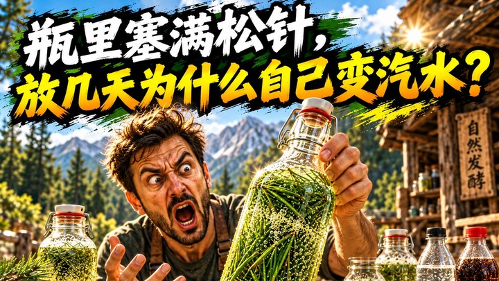 Bỏ đầy kim thông vào chai, để vài ngày tại sao tự nhiên lại biến thành nước có ga?