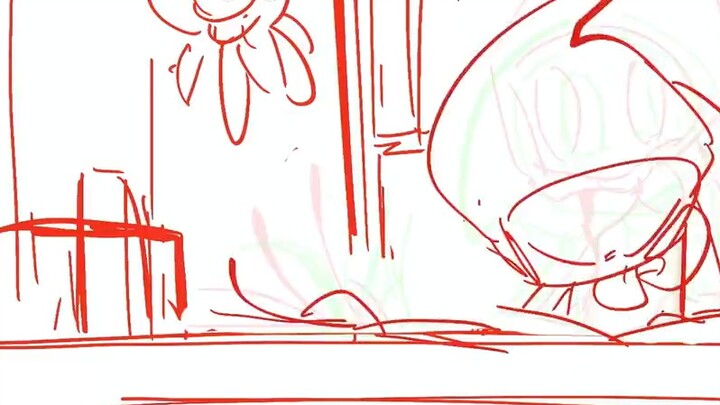 "About the fact that I only used Procreate and Flipaclip to draw the hand-written version of [Ode to