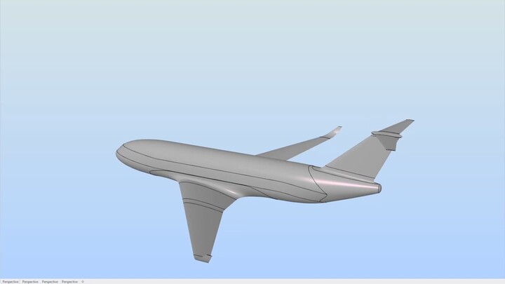 Aerodynamic Shape Design of Aircraft / Airliner T-Tail-CW 01