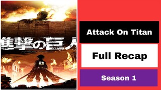 ATTACK ON TITAN SEASON 1 Full Recap|ANIMECULT INDIA