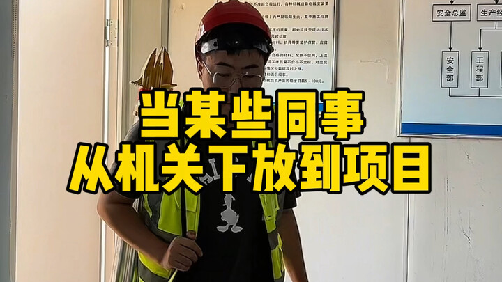 当某些同事从机关被下放到项目