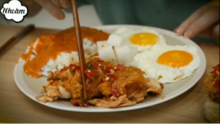 Cơm cà ri và gà tắm ớt phần 1 #mukbang