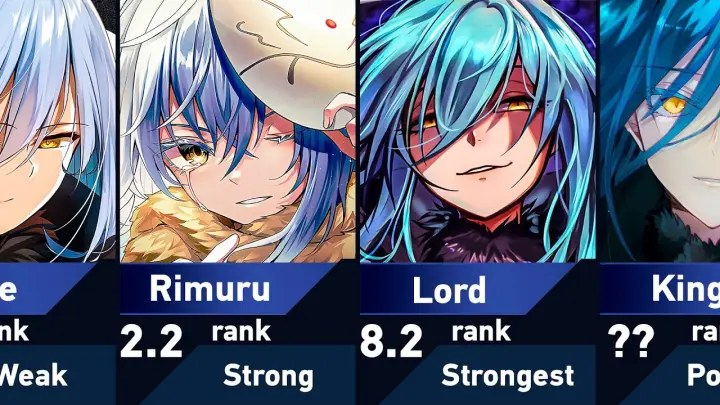 Evolution of Rimuru Tempest in That Time I Got Reincarnated as a Slime