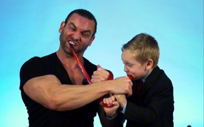 Father and Son Lock Horns