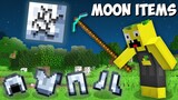 What if YOU MINE THE MOON AND GET SECRET ITEMS in Minecraft ? NEW MOON ARMOR !