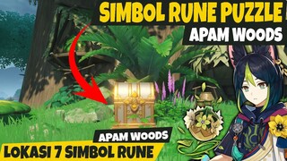 Luxurious Chest - Lokasi 7 Simbol Rune Apam Woods - Genshin Impact v3.0