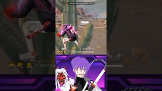 Main Free Fire Tapi Kalo Ketemu Warna Ungu Di Map Kalahari! Aku Cosplay Jadi Cewe! #shorts #vtuber