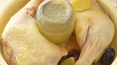 gà hấp sốt hành