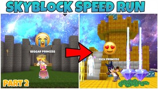 BEGGAR PRINCESS TO RICH PRINCESS SPEED RUN PART 2 -SKYBLOCK BLOCKMAN GO