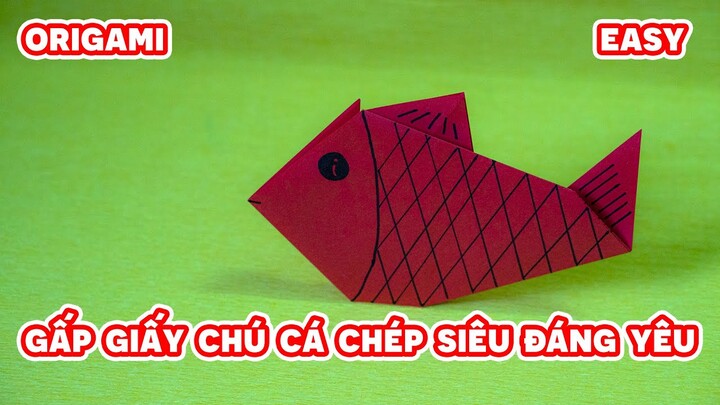 Gấp Giấy Thủ Công | Gấp Chú Cá Chép Siêu Đáng Yêu