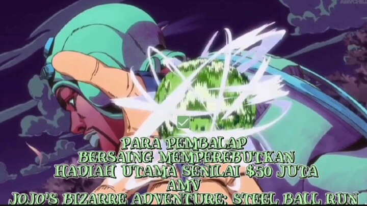 Para pembalap bersaing memperebutkan hadiah utama senilai $50 juta AMV  Steel ball run