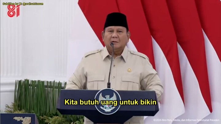 butuh uang kita semua kerana menurut prabowo